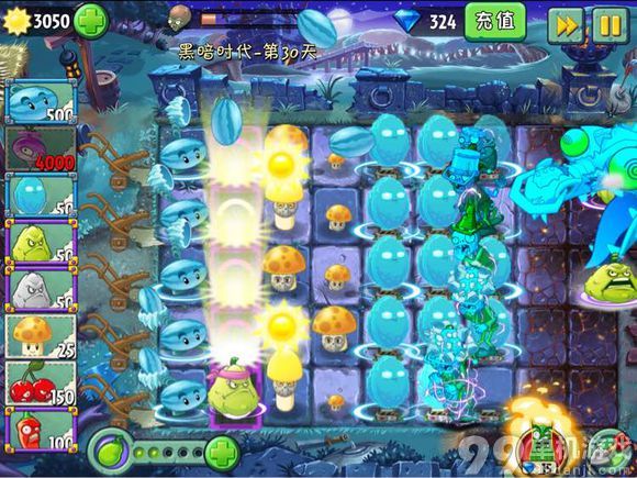 植物大战僵尸2中文版速通黑暗时代第30天攻略