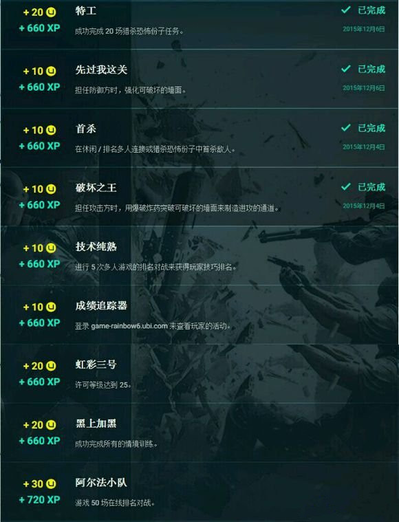 彩虹六号围攻PC版uplay活动奖励一览 uplay奖励是什么