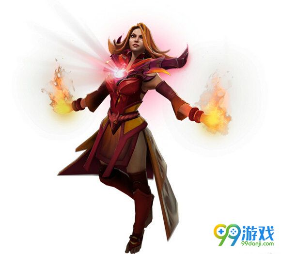 dota2 2016不朽3火女莉娜肩膀特效技能灭神斩展示