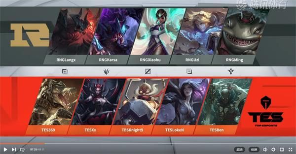 2019LPL夏季赛季后赛TES vs RNG