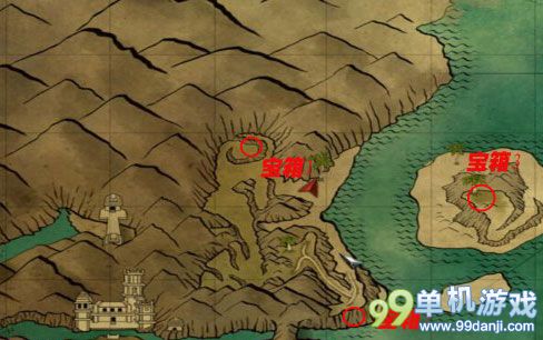 崛起3泰坦之王螃蟹海岸宝箱地点图 宝箱位置