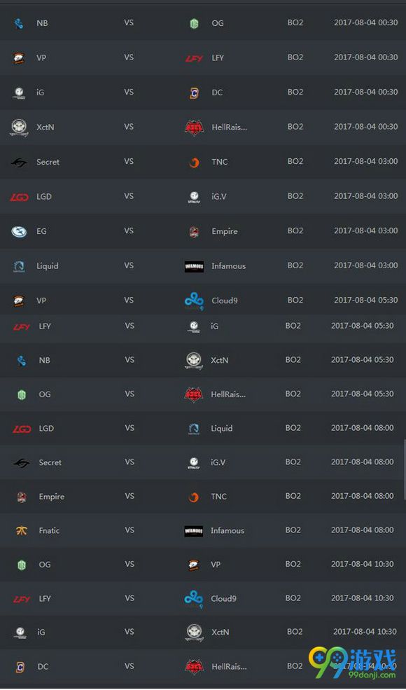 DOTA2ti7小组赛每日对阵赛程介绍