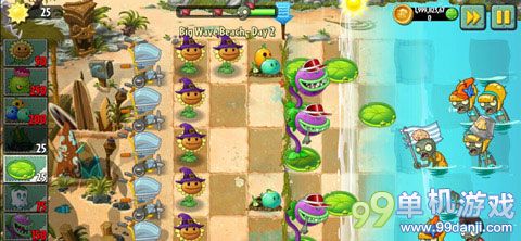 植物大战僵尸2海滩世界第2关过关图文攻略