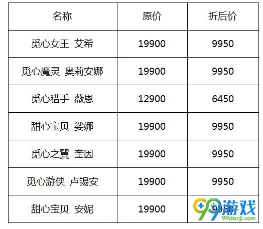 LOL2017七夕情人节五折皮肤购买网址 7款皮肤限时5折