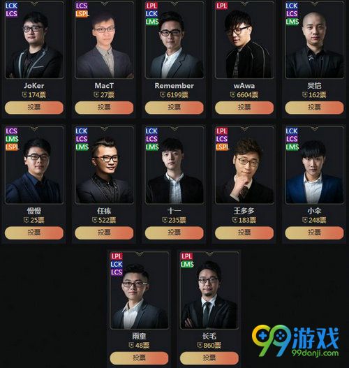 LOL投出你心中的最佳活动网址 票选最佳选手/主播/解说