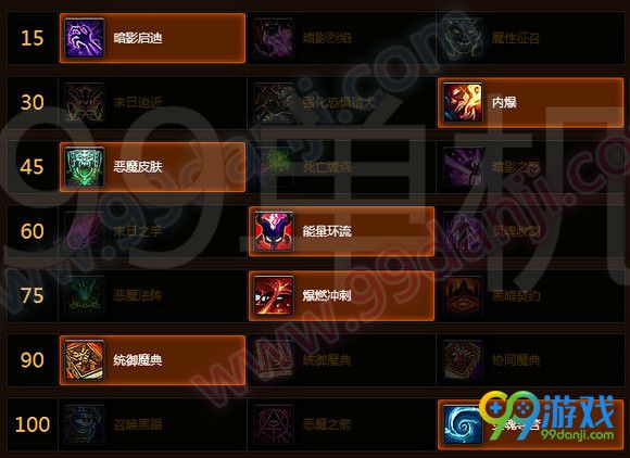 魔兽世界7.0恶魔术士天赋加点 恶魔SS单体/AOE天赋