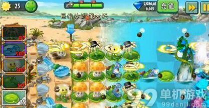 植物大战僵尸2中文版巨浪沙滩第29天图文攻略