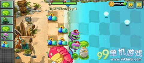 植物大战僵尸2海滩世界第16关图文过关攻略