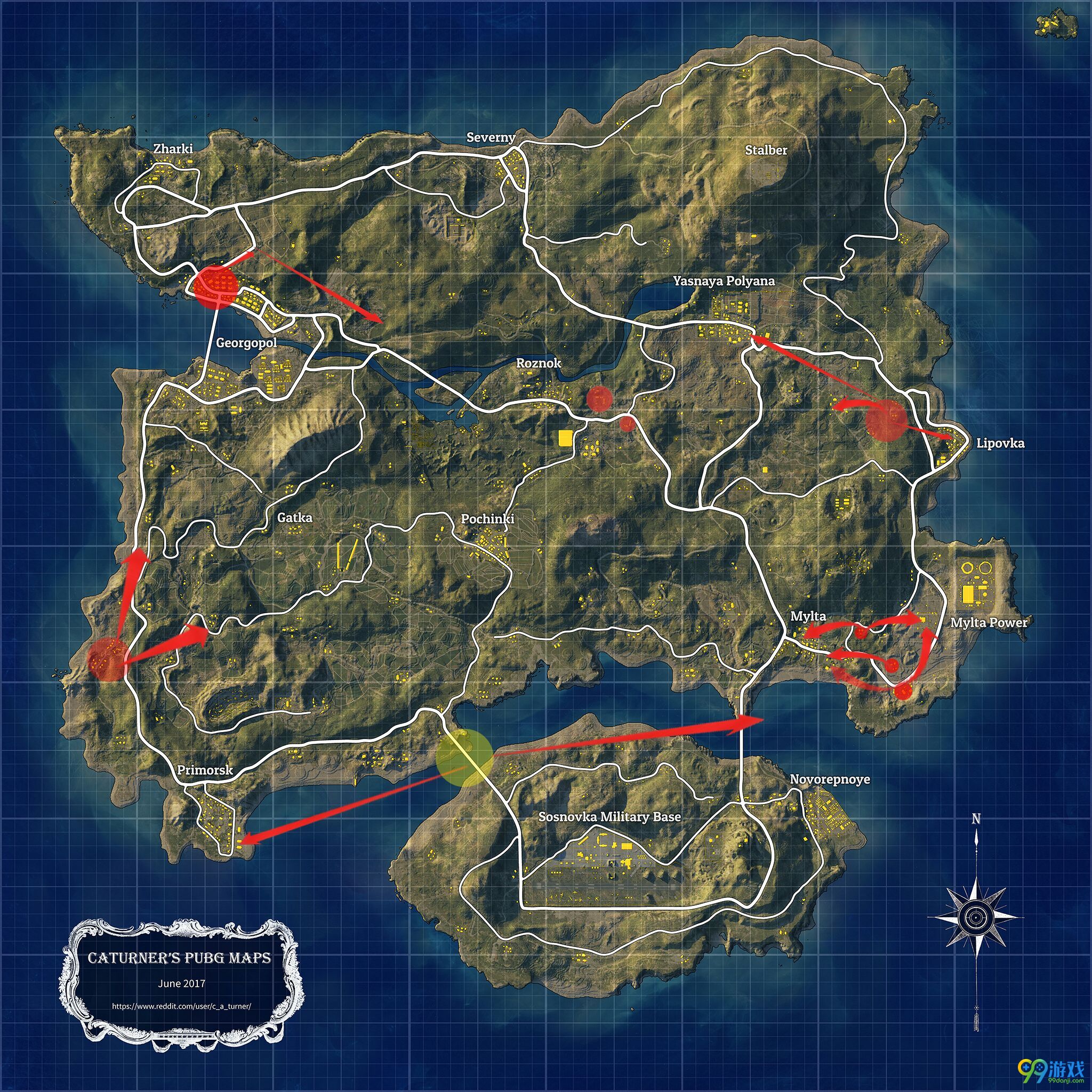 绝地绝地求生大逃杀非钢枪战术小队跳伞落哪里好 跳伞攻略