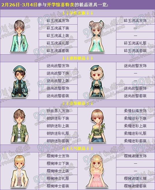 QQ飞车开学惊喜特卖 5折赛车服装道具一览