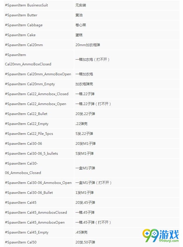 人渣SCUM食物弹药武器代码是什么 人渣SCUM食物弹药武器控制台代码一览