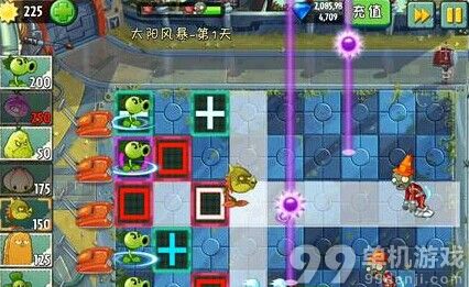 植物大战僵尸2中文版太阳风暴第1天打法技巧攻略