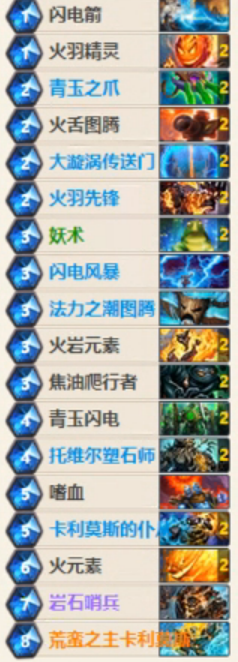 炉石传说安戈洛元素萨卡组分享 安戈洛元素萨卡组解析