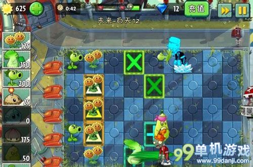 植物大战僵尸2未来世界第12关无冰西瓜过关攻略