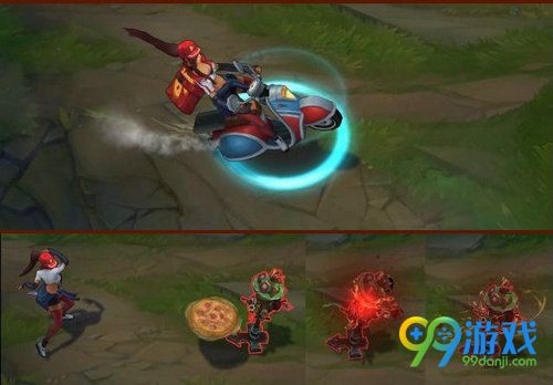 LOL2018愚人节皮肤披萨配送员希维尔特效展示