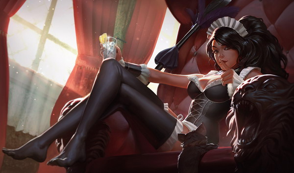 LOL豹女奶大力新皮肤原画 狂野女猎手奈德丽最新原画