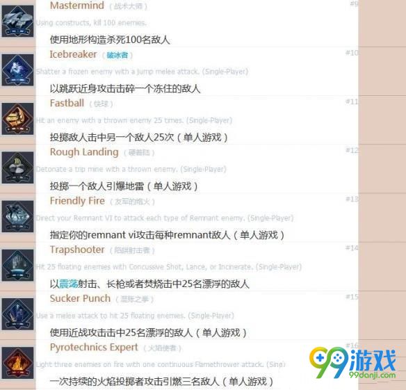 质量效应仙女座有哪些奖杯 游戏全奖杯列表一览