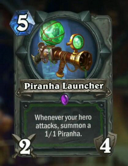 炉石传说龙争虎斗加基森新卡Piranha发射器图文介绍