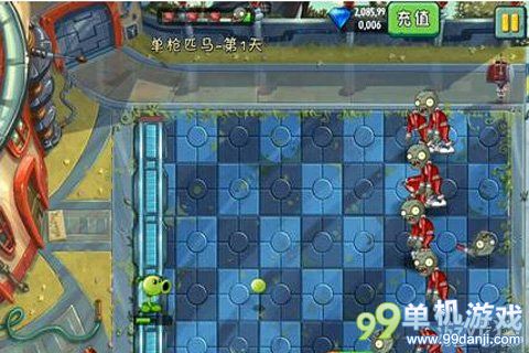 植物大战僵尸2未来世界单枪匹马第1天图文过关攻略