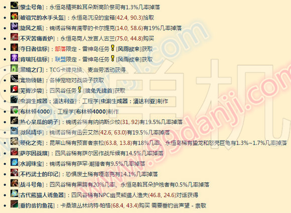 魔兽世界7.0前夕变成玩具的道具汇总