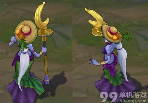 LOL香蕉使者索拉卡皮肤效果预览展示