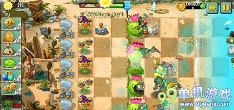 植物大战僵尸2海滩世界第11关图文过关攻略