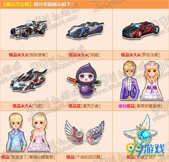 QQ飞车5月13日魔法百宝箱更新2Q币得炼狱使者详情