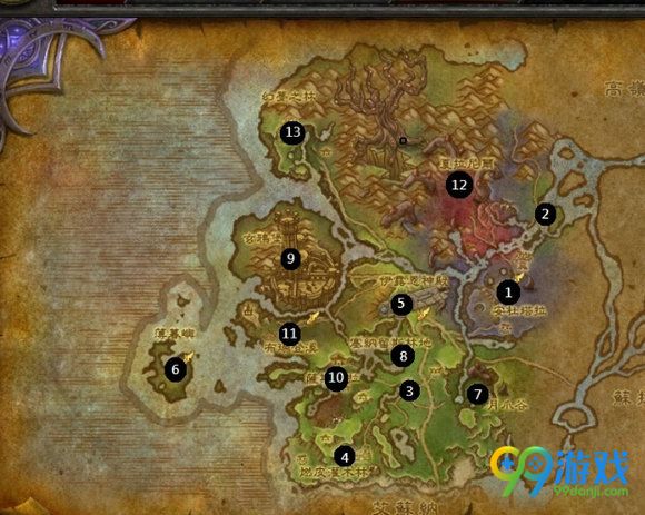 魔兽世界7.0探索瓦尔莎拉成就位置坐标汇总分享