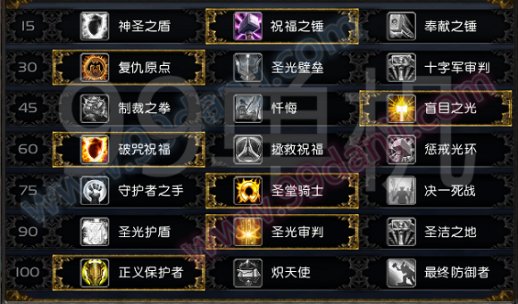 魔兽世界7.0前夕圣骑士天赋专精加点推荐 防骑/奶骑天赋