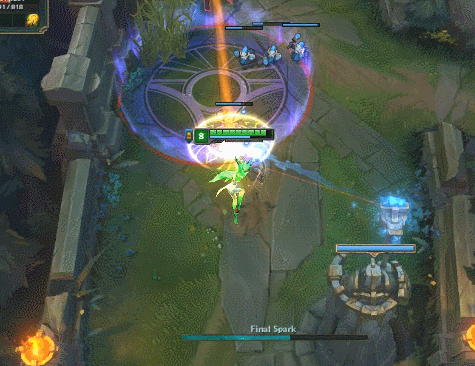 lol7.1版本大元素使拉克丝视觉效果改动gif特效展示