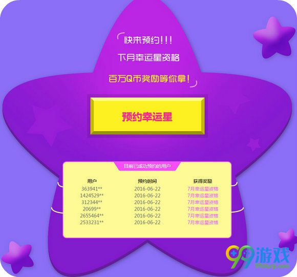 CF6月星福利活动地址 登录页面送Q币详情