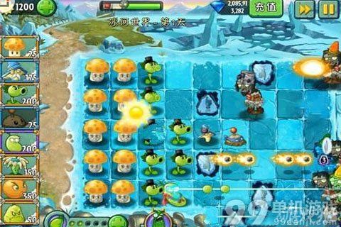植物大战僵尸2中文版冰河世界第1天过关图文攻略