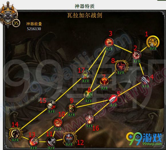 魔兽世界7.0狂暴战神器特质加点顺序 狂暴战神器加点