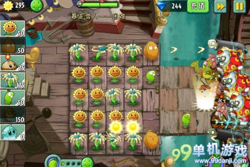 植物大战僵尸2初始植物过暴走雪人困难难度攻略