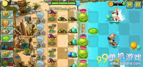 植物大战僵尸2海滩世界第11关图文过关攻略