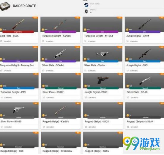 绝地求生RAIDER箱子怎么得 RAIDER CRATE能开出什么奖励