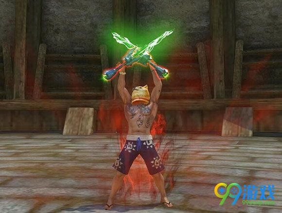 怪物猎人ol龙光魔晶双刀S级武器时装外观展示