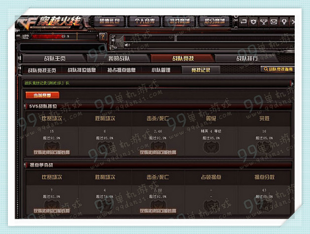 CF5V5战队排位怎么玩 5V5战队排位赛玩法规则说明