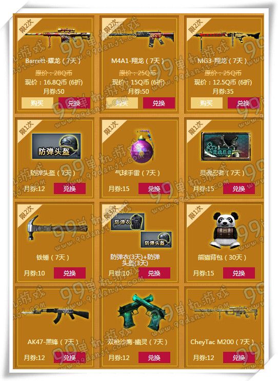 CF2016年2月军火基地活动地址 签到奖励武器一览