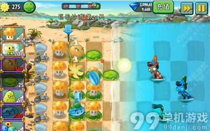 植物大战僵尸2中文版巨浪沙滩第21天过关攻略
