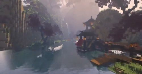 我的世界唯美中国风 中国玩家打造唯美桃花源