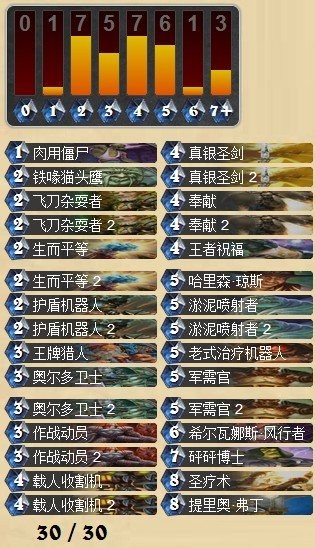 炉石传说6月赛季稳扎稳打上传说的中速圣骑士卡组分享