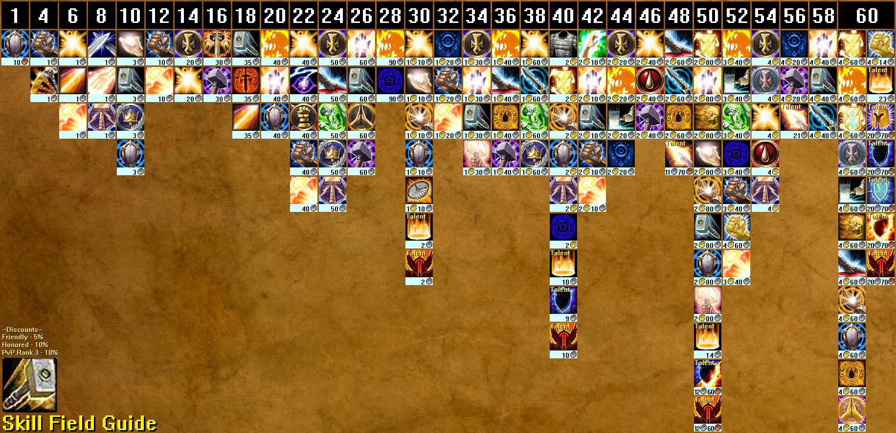 魔兽世界怀旧服骑士技能详情