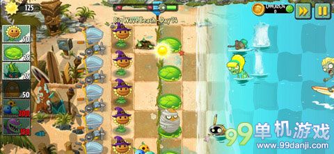 植物大战僵尸2海滩世界第14关图文过关攻略