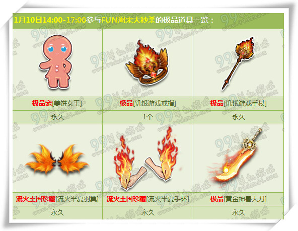 QQ飞车新年就要FUN16年1月第二周周末秒杀活动