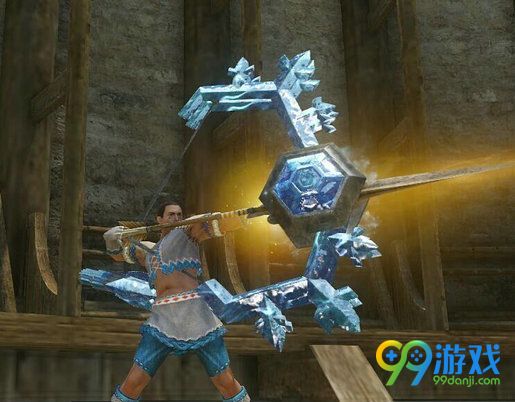 怪物猎人ol雪晶战弓S级武器时装外观展示
