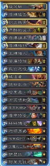 炉石传说土豪战士卡组心得 盾甲侍女代替双铸甲师