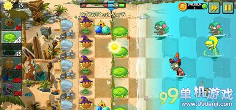 植物大战僵尸2海滩世界第14关图文过关攻略