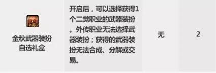 DNF2019国庆套金秋礼包双花篮道具兑换攻略