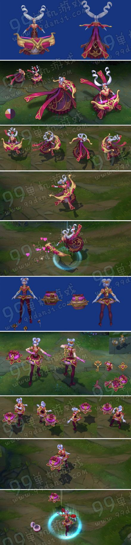 LOL2016情人节皮肤甜心琴女娑娜特效动图视频展示